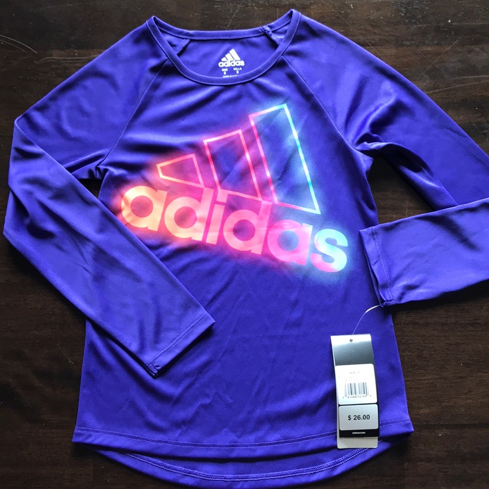 NWT adidas Girl’s Long Sleeve Athletic Tee
